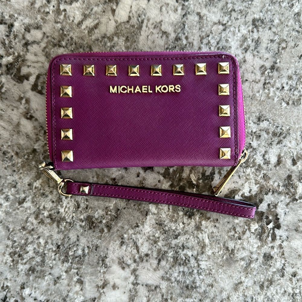 Y2K MICHAEL KORS JET SET LEATHER WRIST WALLET